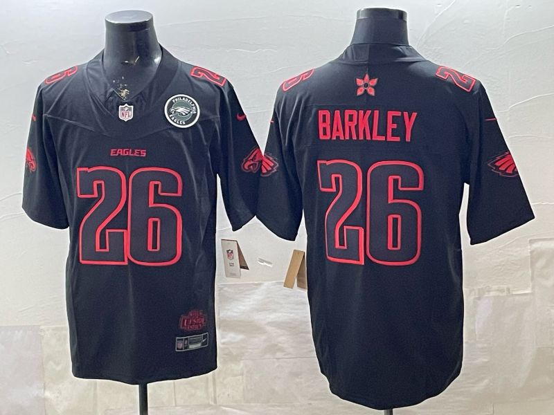 Men 2026 Philadelphia Eagles #26 Barkley Black 4th generations Nike Limited NFL Jersey 06